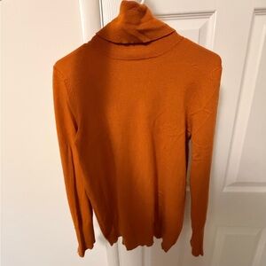 Active USA Women's Rust-Orange Turtleneck Sweater